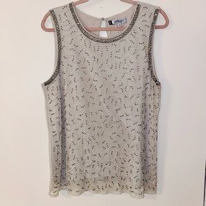 Jennifer Lopez Beaded Tank Blouse